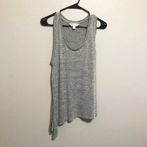 MARKET & SPRUCE Gray Scoop Neck Asymmetrical Hem Jersey Tank Top Size XL